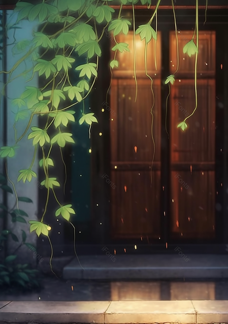 中国风房屋古建筑窗前的树叶,插画/手绘图,插画/手绘图库,插画/手绘图下载,插画/手绘